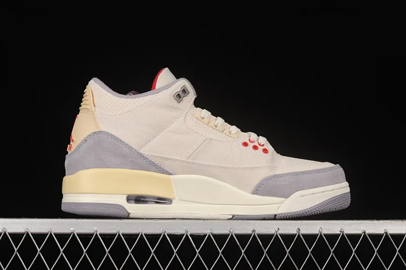 All categories Air Jordan Jordan series basketball shoes Air Jordan 3 Air Jordan 3 "Muslin" AJ3 Joe 3 cement gray canvas basketball shoes DH7139-100